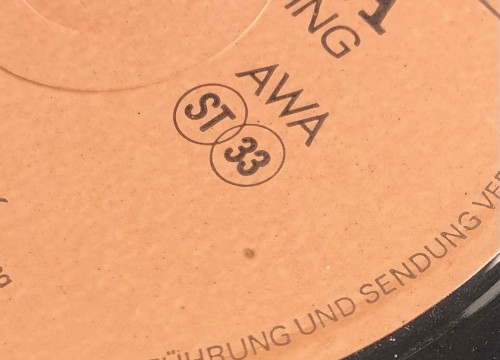 UC Markierung auf Schallplatten